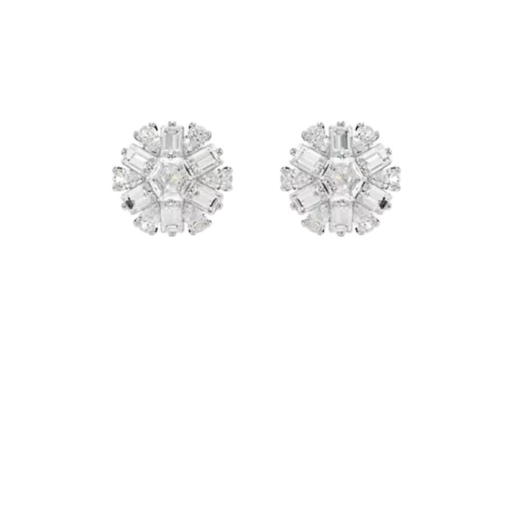 Swarovski Elegant Rhodium plated Silver Stud Earrings